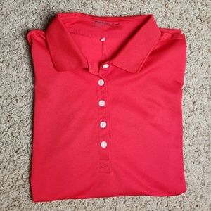 Nike golf drifit red short sleeve polo